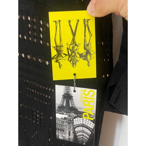 Catherine Malandrino For DesigNation Black XS V-Neck Knit Dress NWT sexy v-neck - Picture 5 of 9